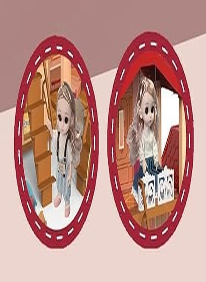 RAHUFashion Classic Doll House Sweet Family DIY Assembled Luxury Villa Girls Gift Dreamhouse Doll House with Funiture Combination - Image 3